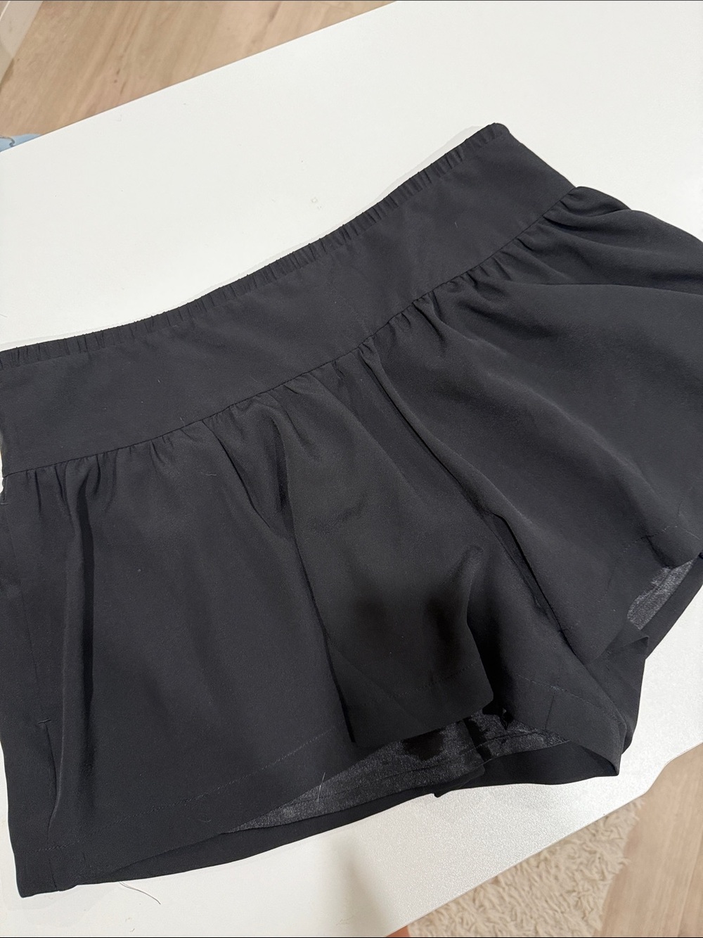 Express Black Ruffle Shorts